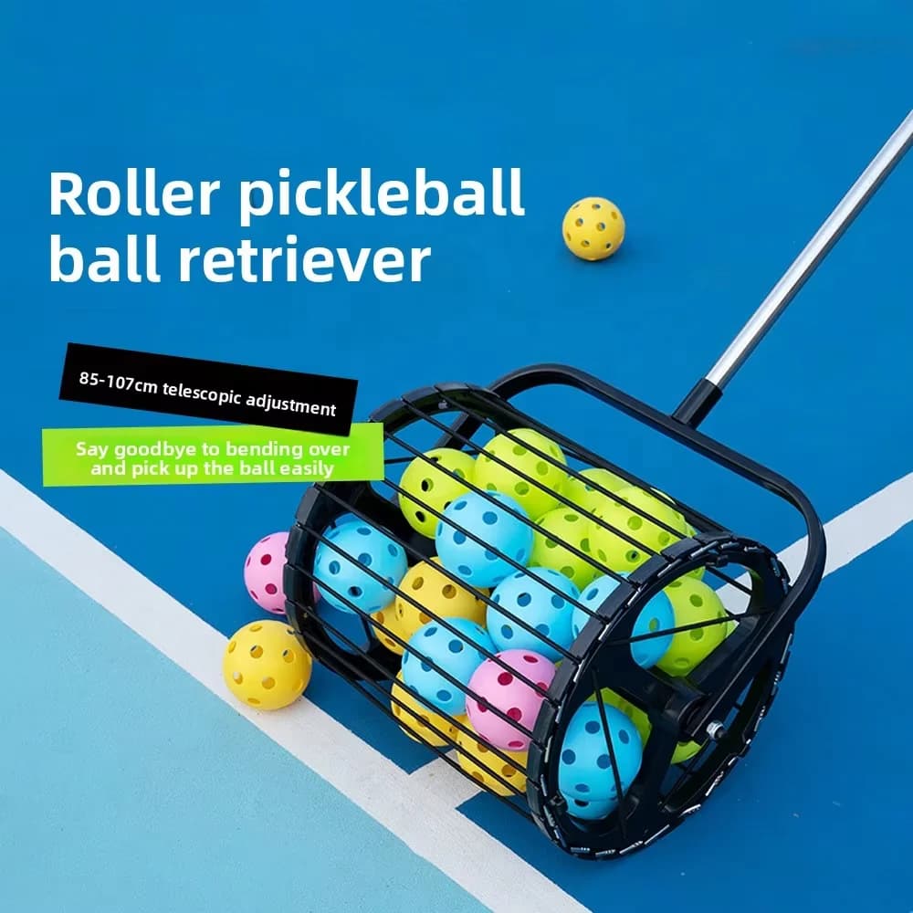 Automatic Retractable Rolling Ball Picker for Tennis & Pickleball Balls Multi-Ball Trainer Portable Lightweight Style Machine