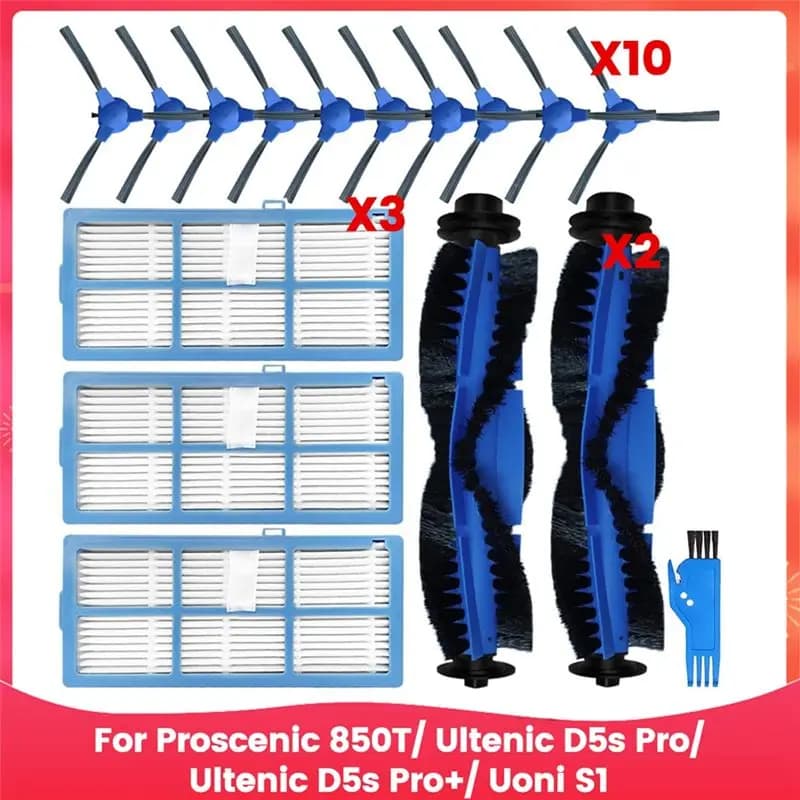 YLS-Per Proscenic 850T, per Ultenic D5s Pro, per Ultenic D5s Pro+, per Uoni S1 Filtro Hepa per spazzola laterale principale per aspirapolvere