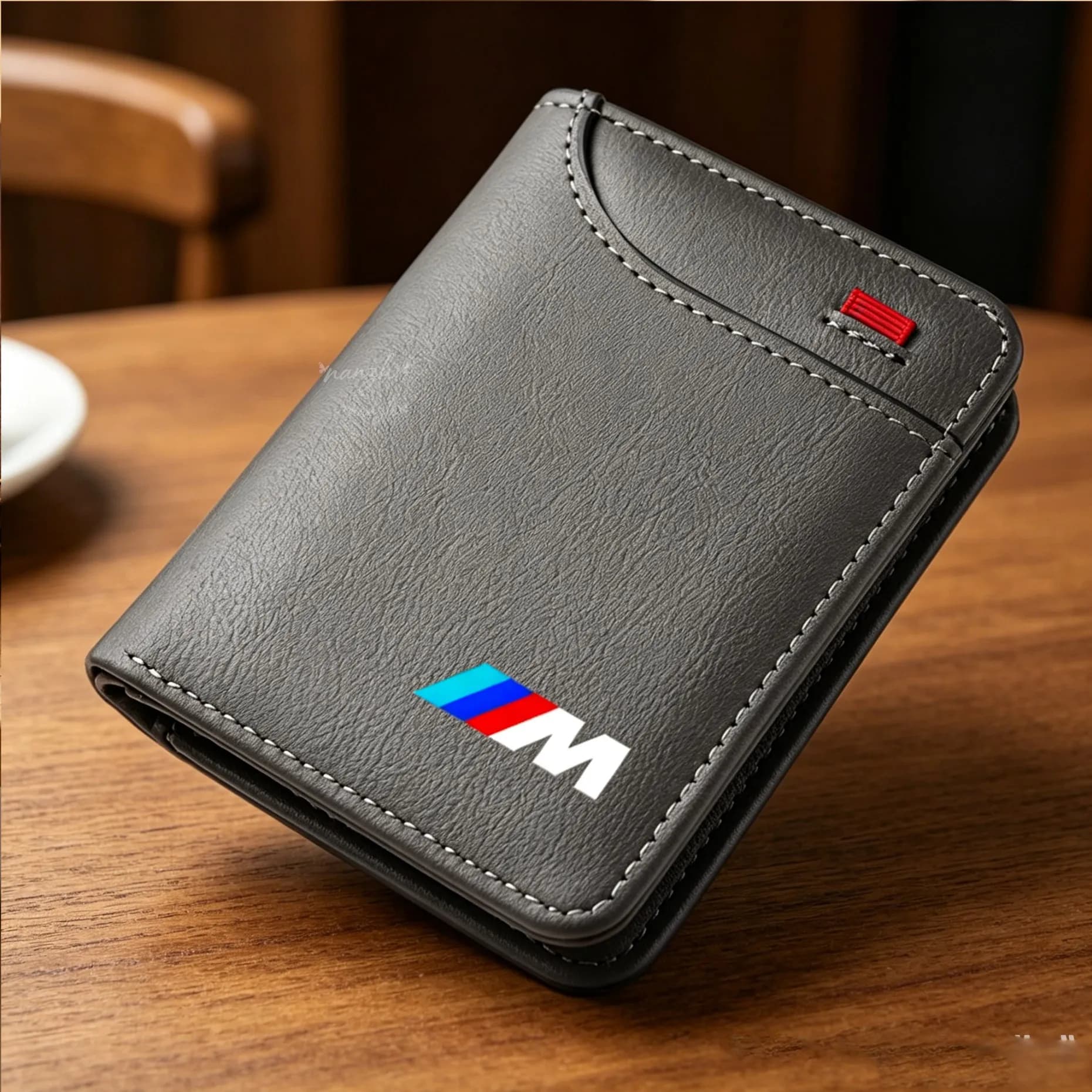 1pc High Capacity Men's Hasp Leather Wallet Holder Accessory for BMW E90 E87 F30 F20 F10 E60 F01 F02 G20 G30 G38 X5 Keychain
