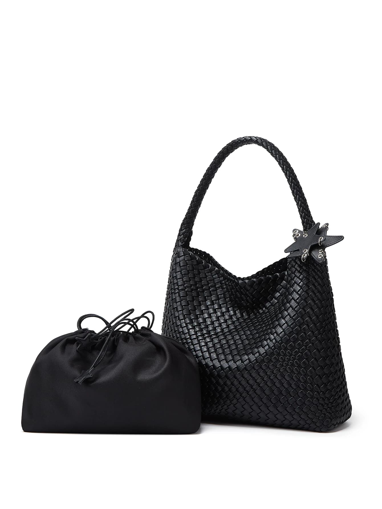 Set of 2 pieces Design niche Minimalist woman handbag in fashionable combined color, new versatile style