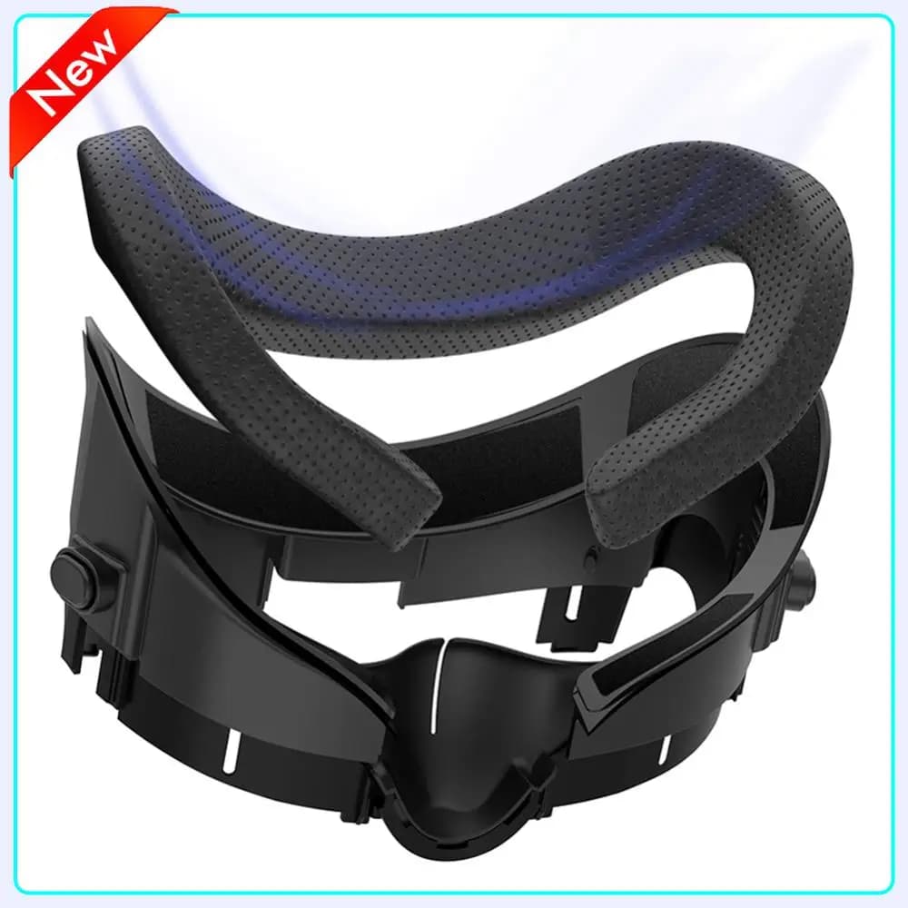 6 in 1 PER Meta Quest 3 VR Comfort Kit Maschera per il viso in pelle PU premium Copertura in tessuto di seta ghiacciata Interfaccia facciale migliorata durevole