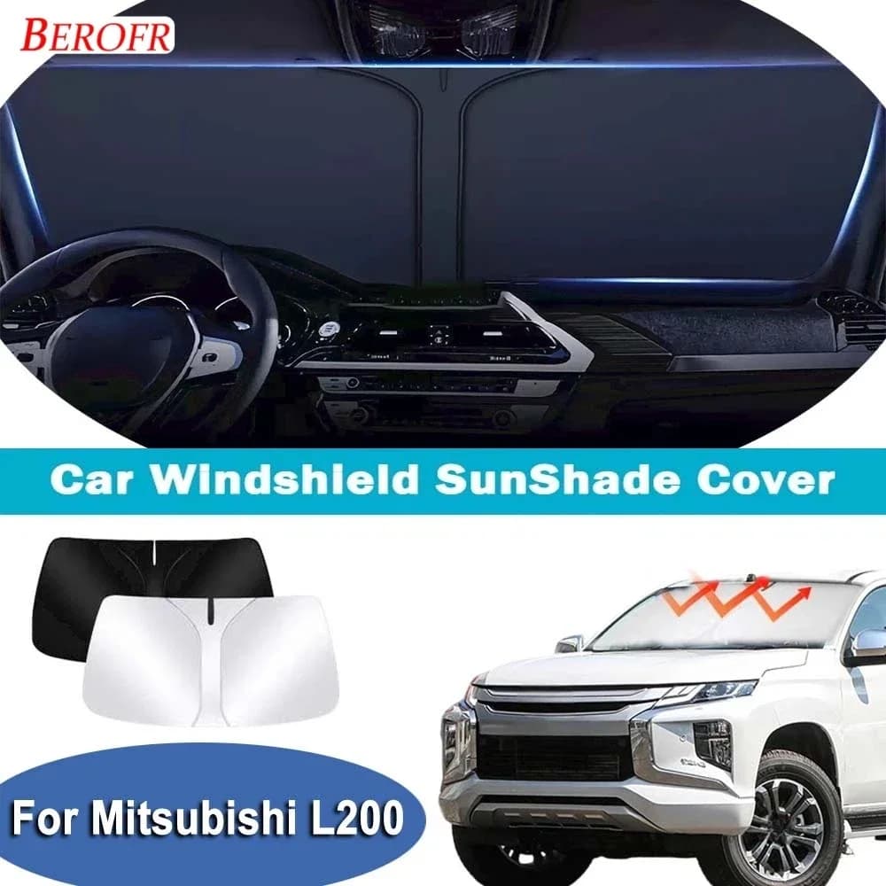 For Mitsubishi L200 2021-2026 Car Windshield Sunshade Cover Front Window Sun Shade Heat Insulation Summer Auto Accessories