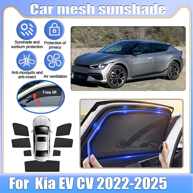 Per Kia EV CV 2022 2023-2025 Tendine Parasole a Rete per Finestrini Auto, Protezione Solare, Tenda Privacy, Anti Zanzare, Accessori Auto, Visiera Parasole