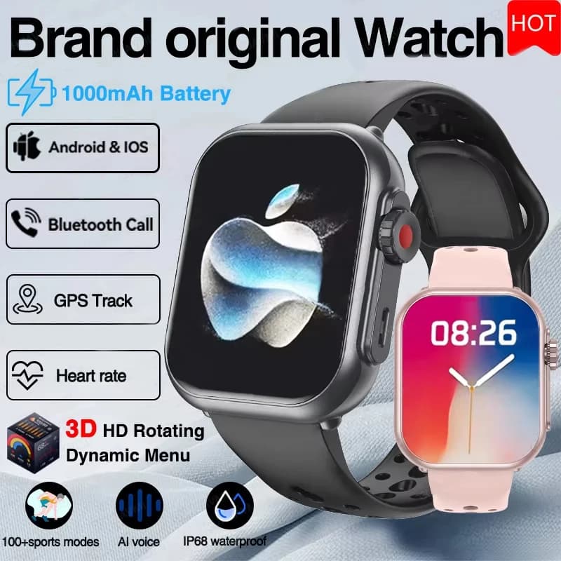 2025 Nuovo 1000mAh Batteria AMOLED Astuto Della Vigilanza Ultra K62 Display GPS Chiamata Bluetooth Sport Impermeabile Astuto Della Vigilanza Per IOS Ultra 2 SE
