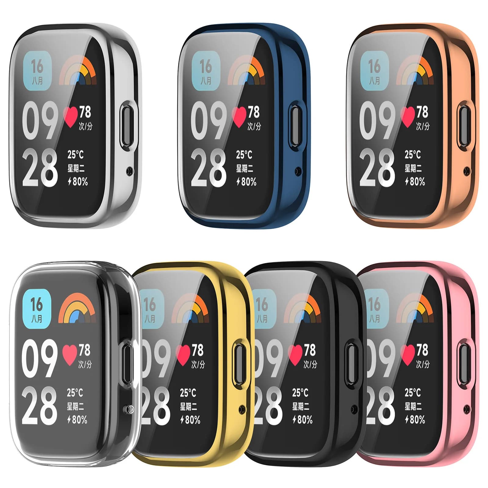 Custodia morbida in silicone TPU per Redmi Watch 3 Custodia protettiva per schermo con cinturino intelligente attivo per Xiaomi Redmi Watch 3 3 Lite