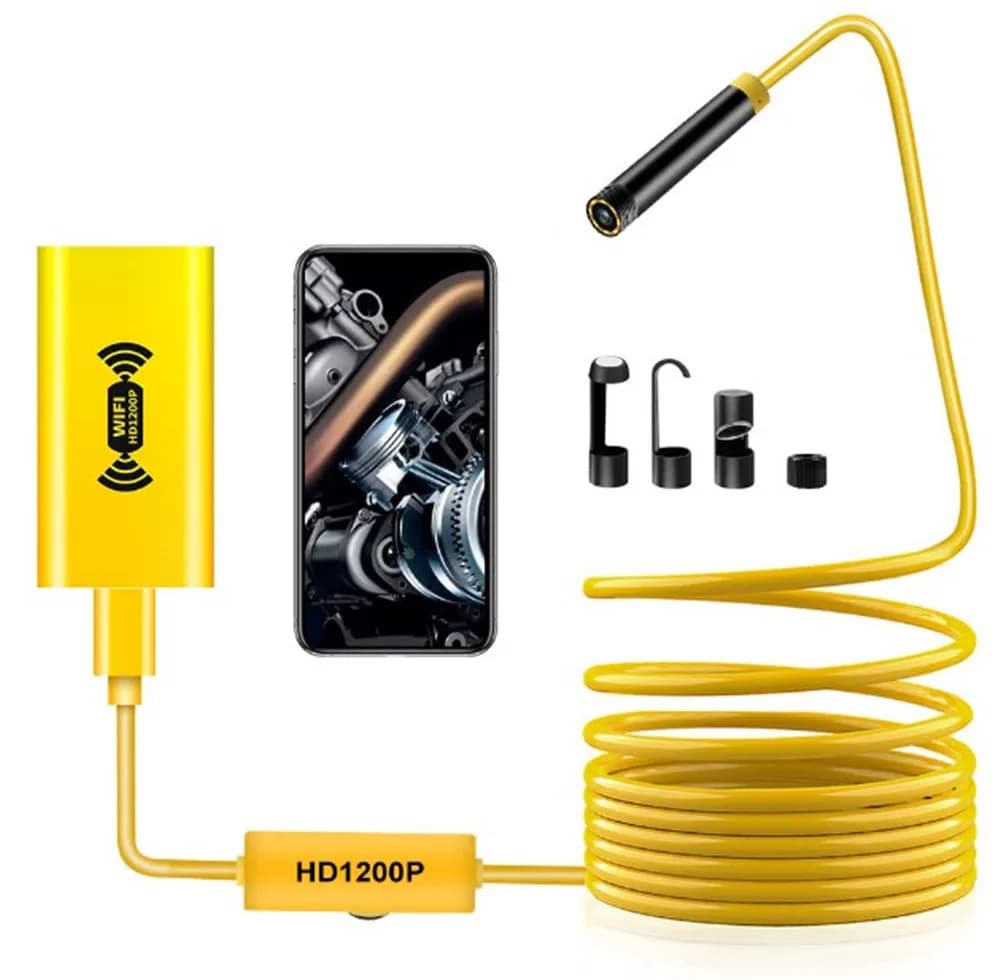 2MP 1200P USB/WIFI Endoscopio Fotocamera Impermeabile CMOS Periscopio Impermeabile IP66 Microscopio Digitale CMOS Periscopio