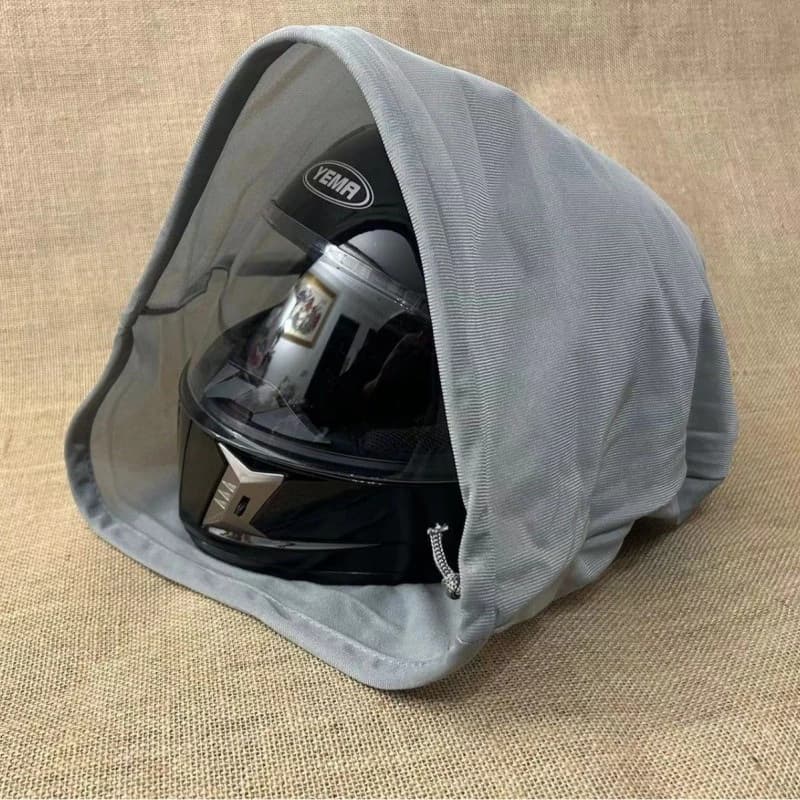 Helmet bag in soft plush with drawstring - Dustproof waterproof protective case for complete helmets and means for motorcycle, scooter, bike