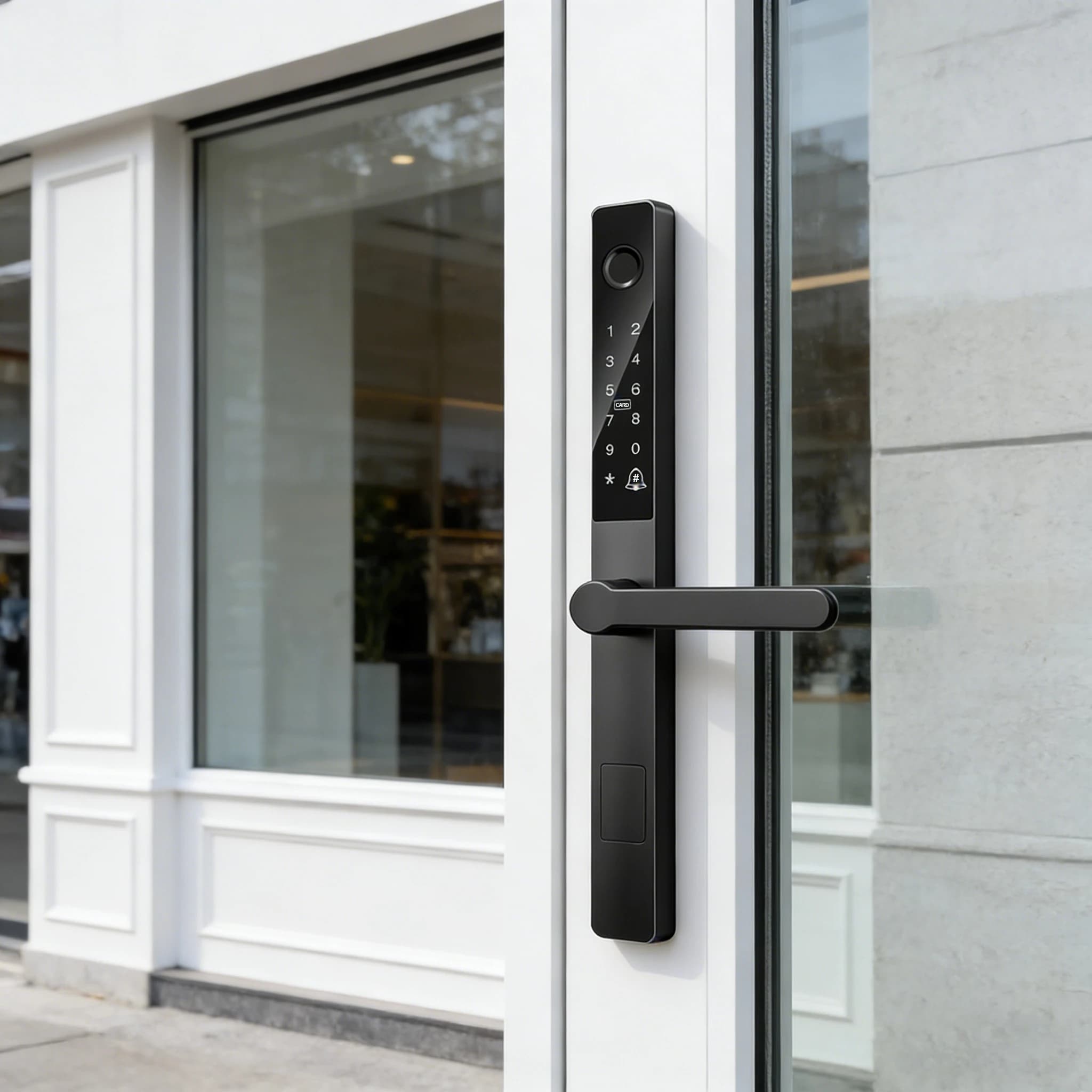 Serratura Intelligente Sottile con Scheda di Memoria, Impermeabile, Wi-Fi, per Porte in Legno, Funzionamento Silenzioso, Avviso Batteria Scarica, App Tuya, Sicura e Affidabile per Uso Domestico