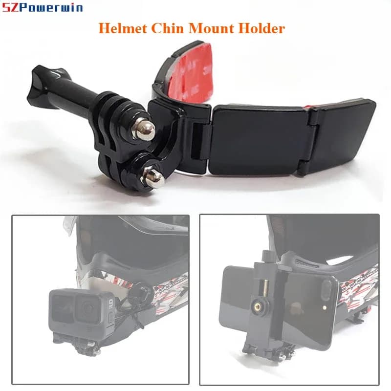 Supporto per mentoniera per casco integrale per moto per GoPro Hero 13 12 11 10 9 Supporto per mentoniera anteriore pieghevole per accessori per fotocamera DJI