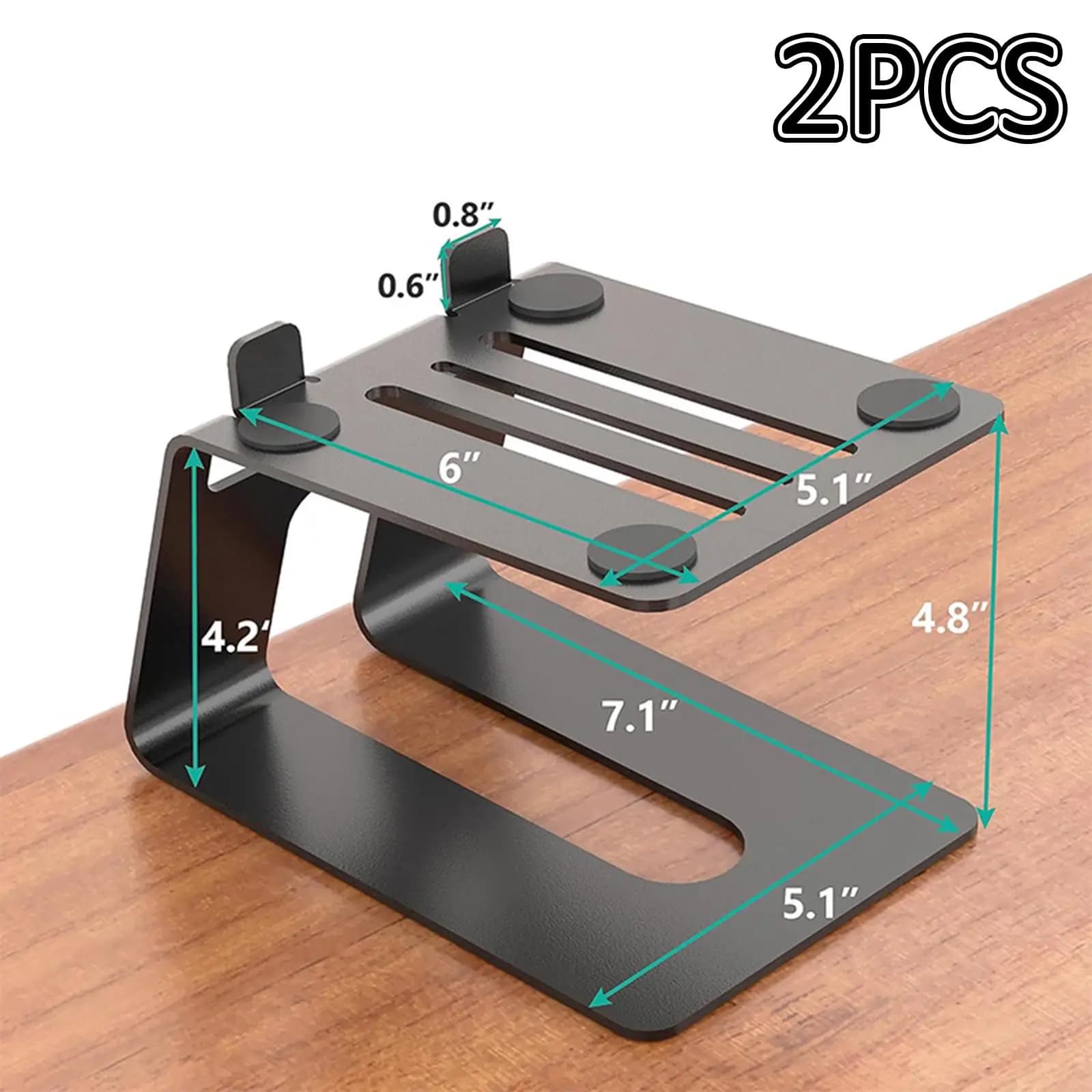 2x supporti per altoparlanti da tavolo neri robusti smorzamento delle vibrazioni antiscivolo multiuso 18x13 cm supporti per altoparlanti a forma di C staffe audio