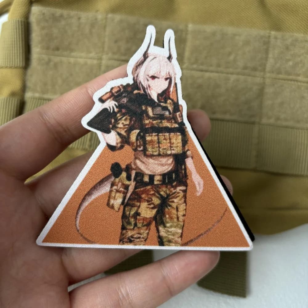 Battle Girl SFG Cavalleria Patch tattica Anime Girl Stampato HookLoop Emblema Morale militare Distintivo Bracciale Zaino Adesivi