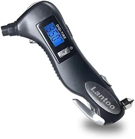 Digital Pressure Gauge for Pneumatics 150 PSI – 5-in-1 Emergency Instrument for Auto, Truck, Bicycles with LED Light