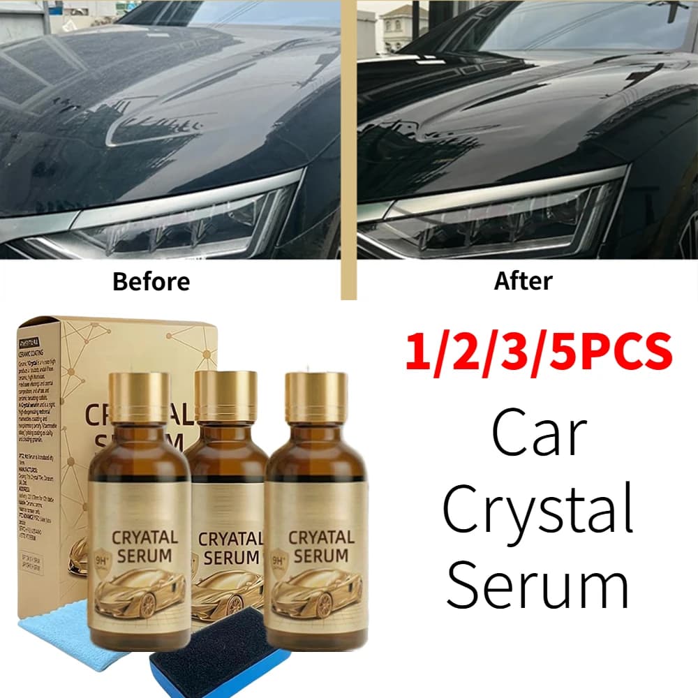 Professional 9H+ Ceramic Car Coating Kit, Nano Crystal Serum for Cars Polishing Anti-fouling Scratch Resistant Paint Protection