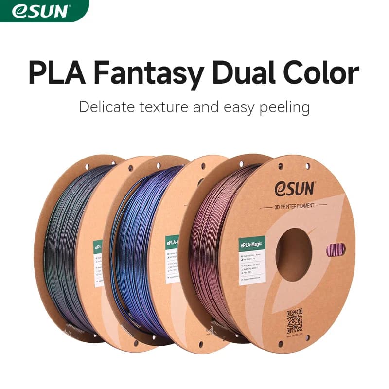 eSUN Magic PLA Filament 3D Double Color Filament 3D Printer 1.75MM 1KG Glitter Filament Dark Sparkling Artworks 3D FAI DA TE Per Bamb Lab