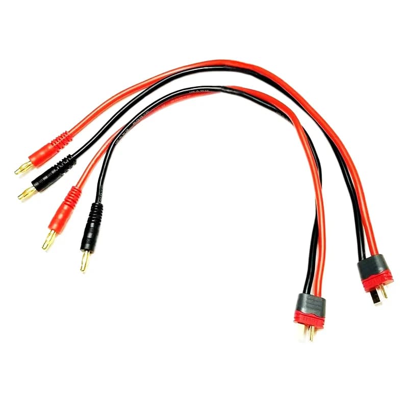 1/2 pz Amass Deans T Spina Maschio a 4.0mm Maschio Spina A Banana Connettore Cavo di Ricarica Cavo 14awg 30 cm