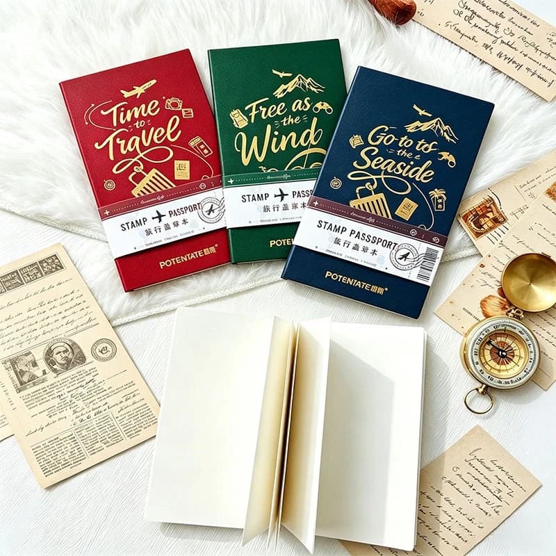 POTENTATE Travel Accordion Notebook Stamp Collecting Book Sketching Drawing Pad Portable Journal Diary Art Stationery