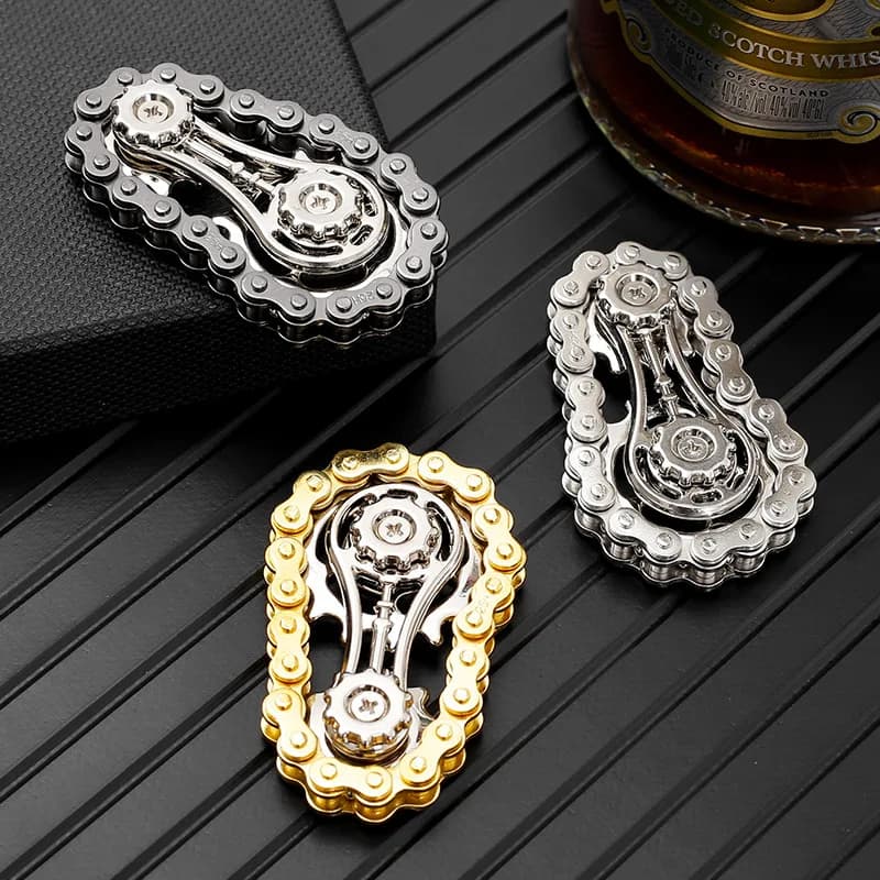 Pignoni Volano fingertips Fidget Spinner Antistress Anxiety Metal Bike Chains EDC Spinner Fidget Adult Children's Toys