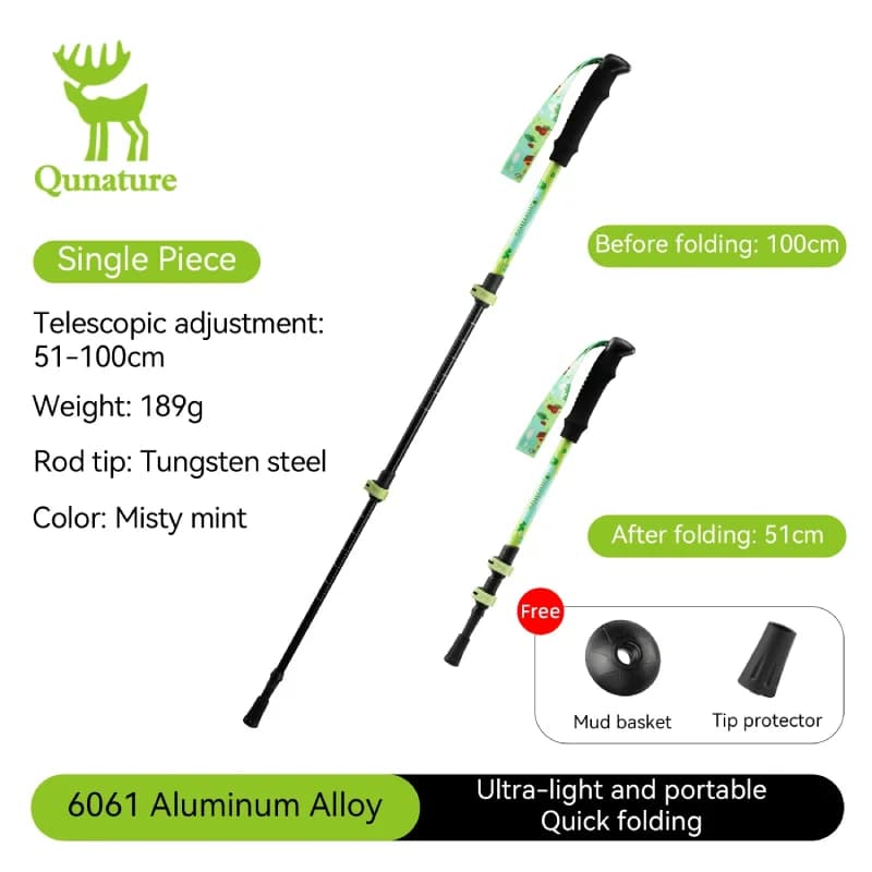 Children's trekking poles Outdoor telescopic walking poles aluminum alloy Children unisex non-slip for mountaineering excursions