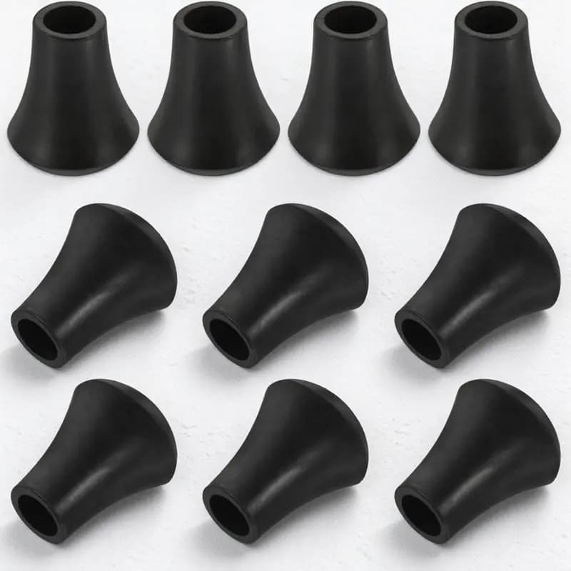 10 Pcs Drum Protector Feet Kit Non Slip Mat Foot Pad Drummer Accessories Rack Parts Black