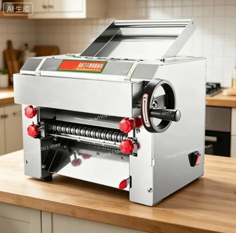 Macchina Automatica per Pasta 2-in-1, Spessore Regolabile, Rullo e Taglierina in Acciaio Inox, Elettrica 550W