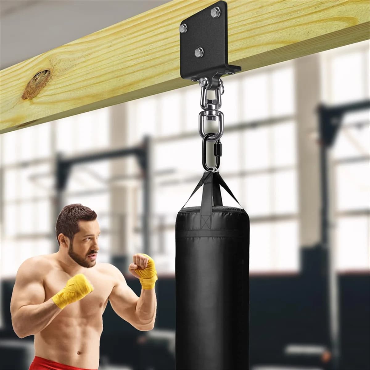 2525+ Boxing bag hook for mounting hardware on heavy loads 360 ° Hooks for mounting on I beams with ceiling mounting for boxing bag with rotation