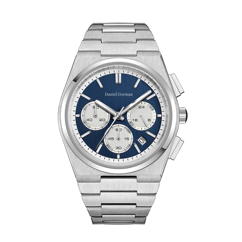 Daniel Gorman Men's Quartz Watch Japan Chronograph Movement 50M Waterproof Stainless Steel Bracelet Versatile Wristwatch