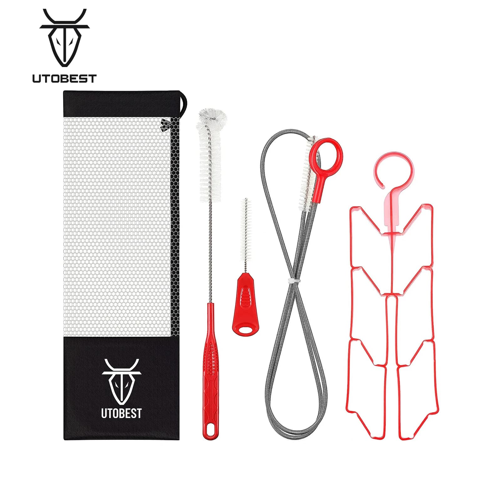 UTOBEST 4 in1 hydration bladder pipe brush water bag cleaning kit long cleaning tool cleaning set for back bag