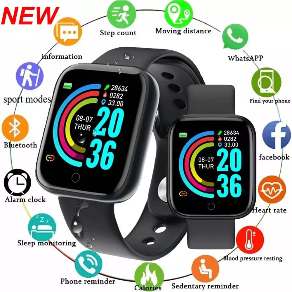 D20Pro Smart Watch uomo donna Fitness Tracker Watch Sport cardiofrequenzimetro Smartwatch impermeabile per Android IOS