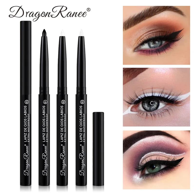 3 Color Colored Eyeliner Pens Matita Gel for Eyeliner Black Quick Drying Pens for White Liquid Eyeliner Not Waving Makeup