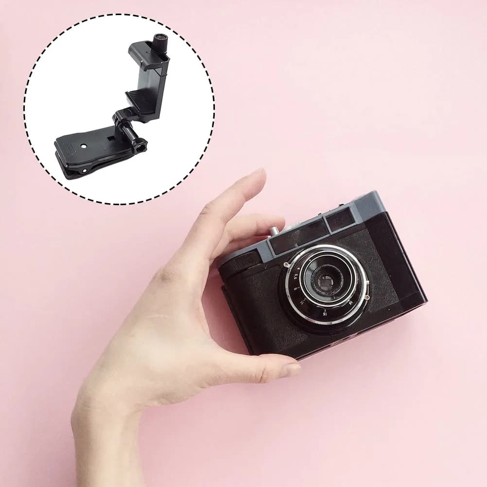 Supporto Girevole per Fotocamera da Zaino, Clip in ABS Resistente per Action Camera e Telefono, Ideale per Escursionismo e Campeggio