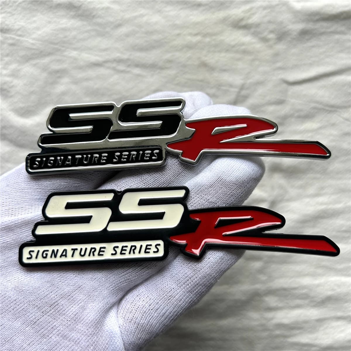 Decalcomanie per adesivi con stemma per parafango posteriore per bagagliaio posteriore per auto con logo SSR in metallo 3D per accessori Chevrolet SS R