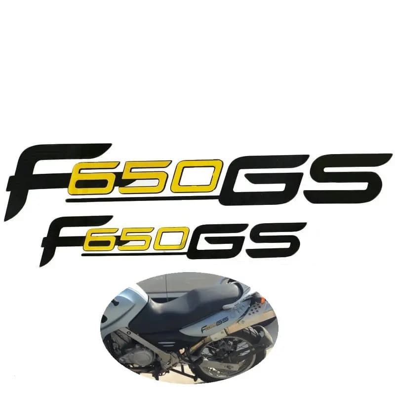 Emblema moto Badge Decal Logo ruota serbatoio Adesivi "F650GS" per moto F650G S Adesivi guscio laterale Argento Blu Giallo