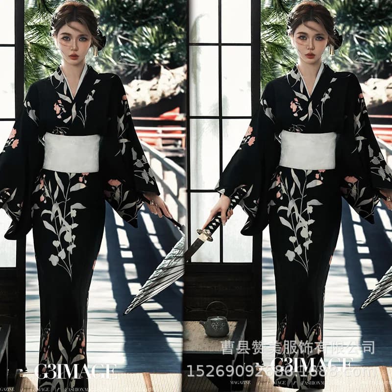 Studio fotografico Nuovo Kimono Accappatoio tradizionale Abiti fotografici giapponesi Viaggio Ragazza Abbigliamento migliorato