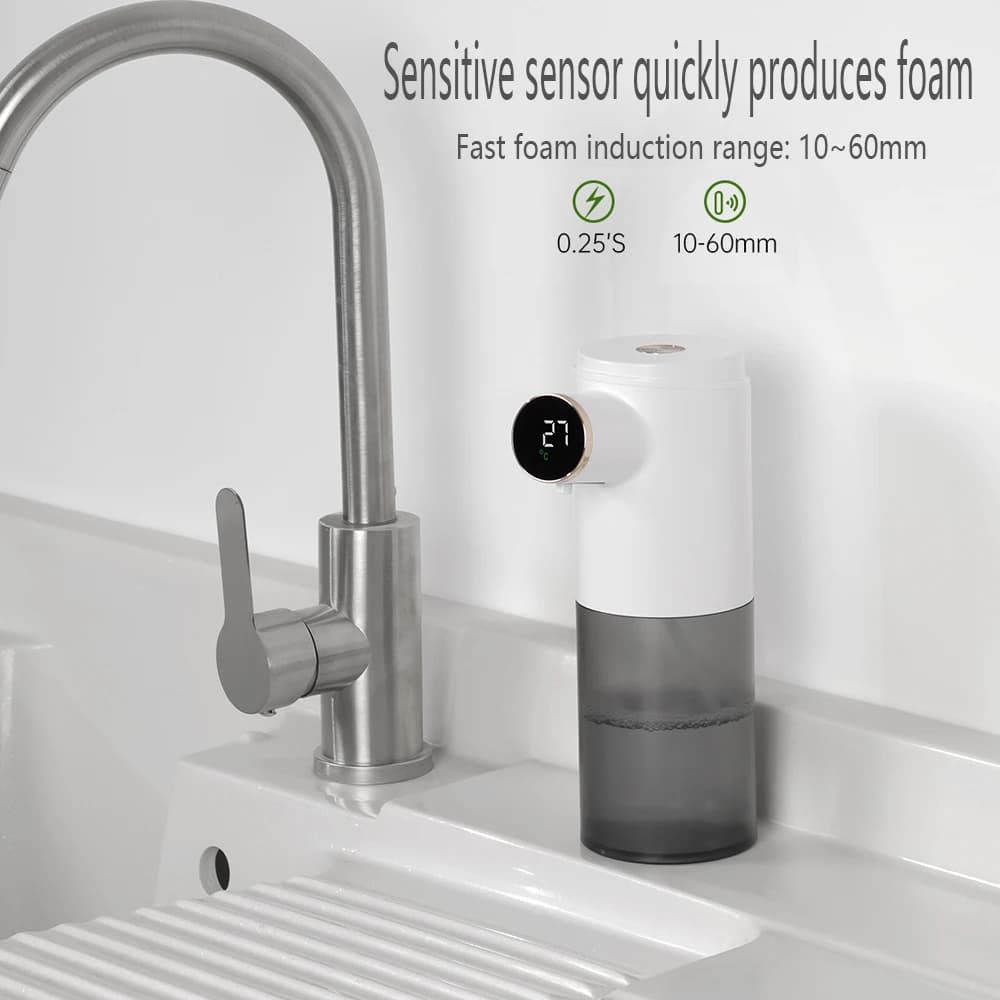 Nuovo dispenser automatico di sapone in schiuma con sensore intelligente a infrarossi, dispenser di detersivo per le mani, accessori per il bagno