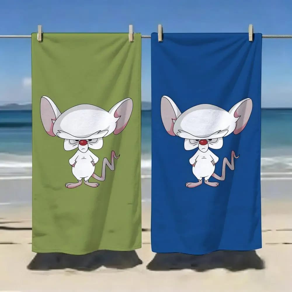 Anime Pinky A-and the B-Brain Towel Microfiber soft Beach Towel for Travel Fitness Sauna Bathing Camping
