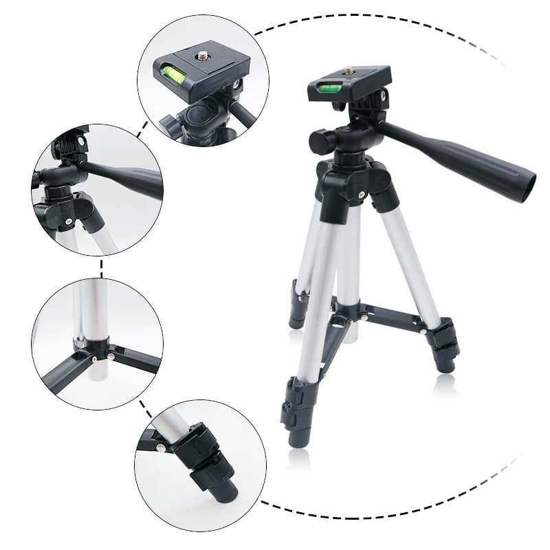 Nuovissimo mini treppiede in lega di alluminio a 3 sezioni per fotocamera digitale treppiede per telefono smartphone da viaggio portatile per fotocamera d'azione selfie