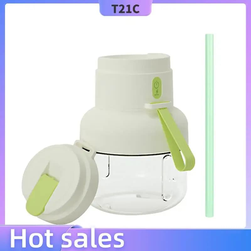 T21C 12 coltelli agitatore bottiglia spremiagrumi portatile tazza frullatore frullato spremiagrumi ricaricabile utensile da cucina casa spremiagrumi tazza verde