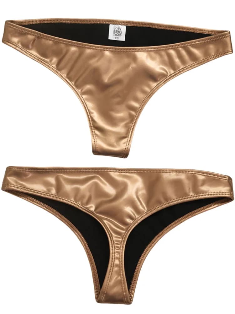 S-XXL Slip in PVC effetto bagnato Breve bikini in pelle PU lucida Tanga Mutandine sexy Collant Calcinha Intimo Bragas Lingerie Clubwear