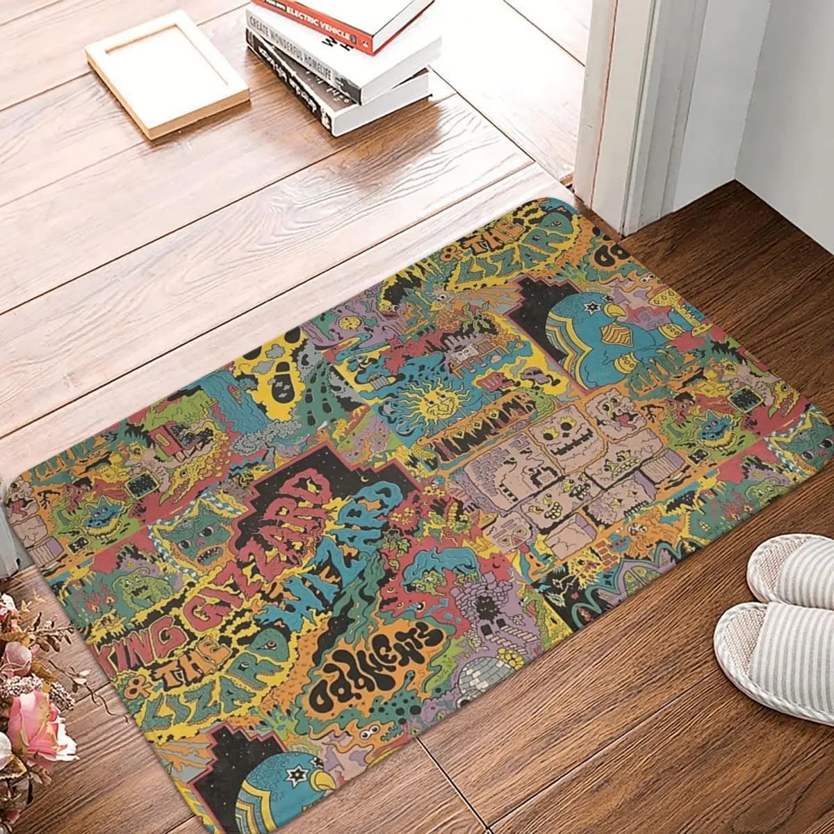 King Bench and The Lizard Wizard - Oddments non-slip mat washable carpet for home living mats