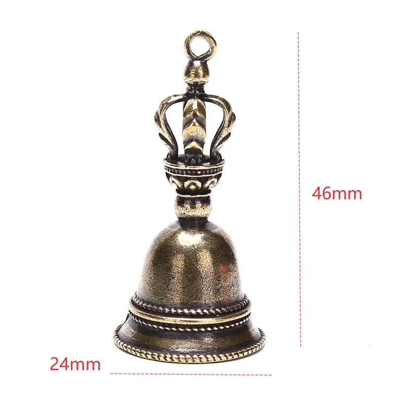 *1pc new Brass Handicraft Magic Bell Wind Bell Tibetan Bronze Bell Keychain Pendant