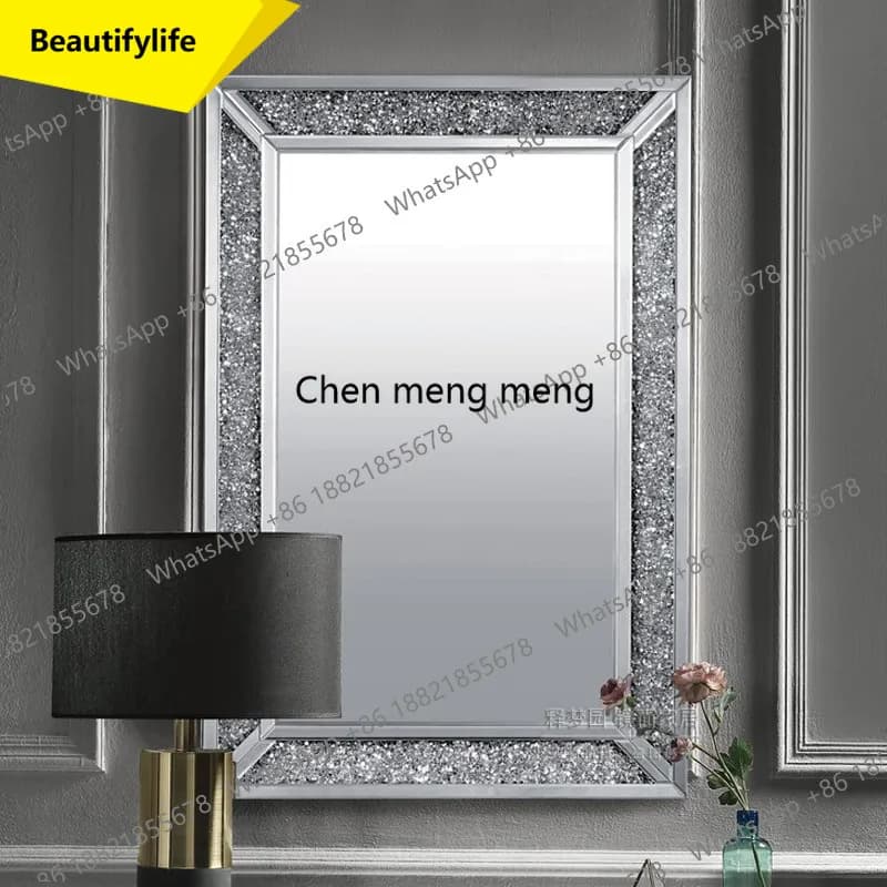 Specchio da bagno moderno M07, rettangolare, da parete, specchio da toeletta da parete.