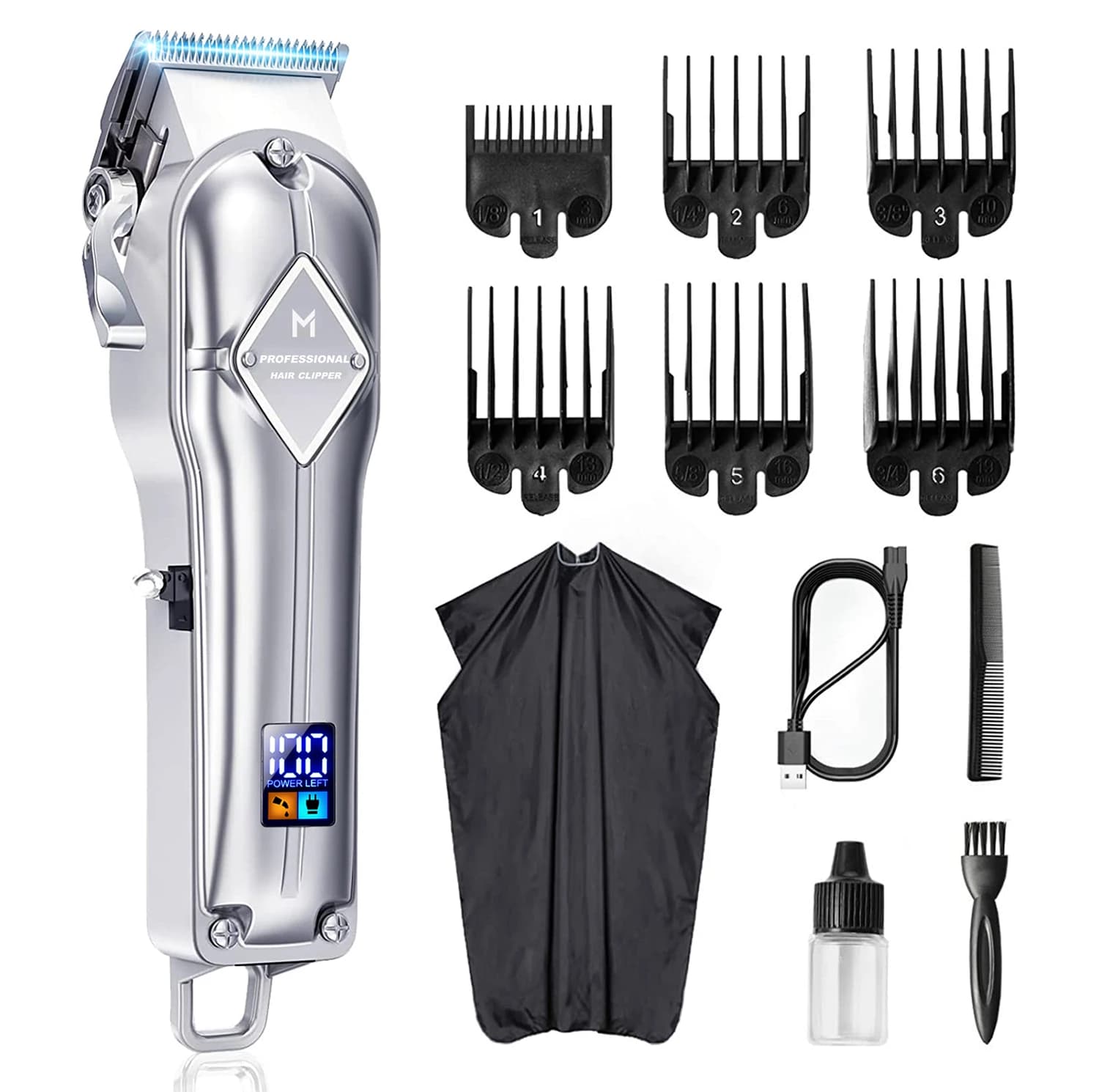 N Top Limural Haircuts Professional Battery Haircut Barba Trimmer Barbiere Haircutting Kit Rechargeable for Men