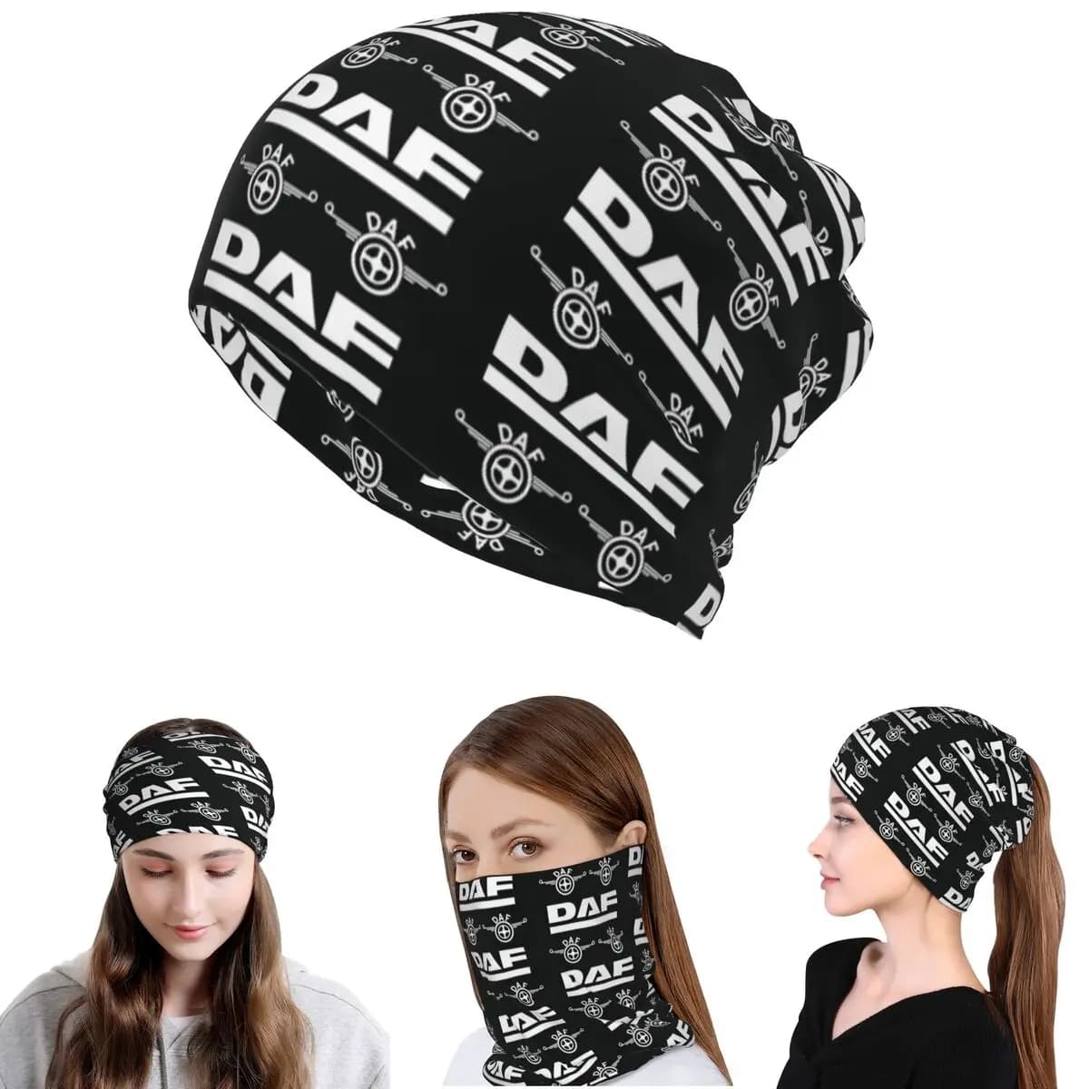 Daf Truck Classic Car Logo Bandana Neck Gaiter Magic Scarf Multifunction Balaclava Beanies Hat Unisex Adult Washable