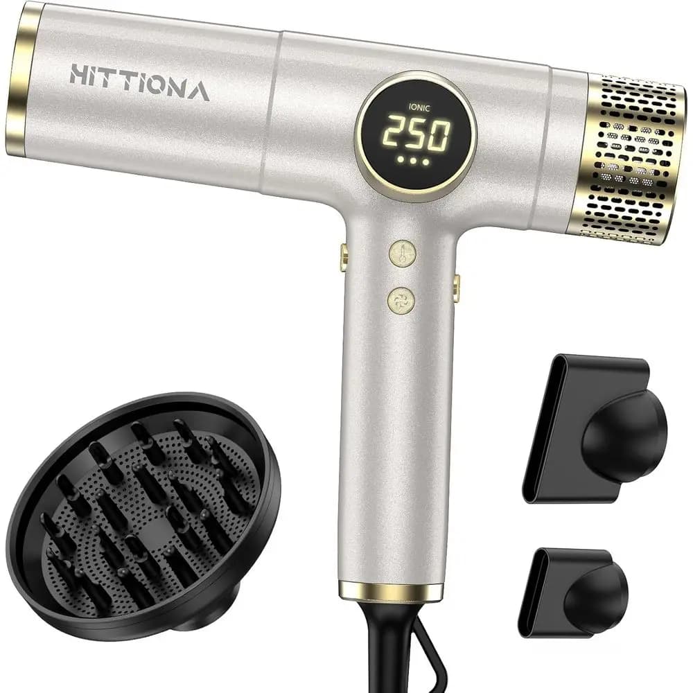 Asciugacapelli da Viaggio Dual Age Ionico 2000W, Asciugatura Rapida, Leggero, Compatto, Silenzioso, Diffusore – Asciugacapelli Versione Aggiornata 2026