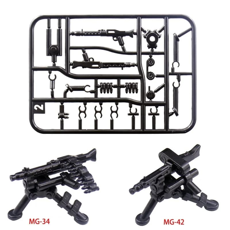 Militare MG-34 Mitragliatrice Esercito WW2 Mini Action Figure No Playmobil Armi Pacchetto MOC Accessori Parti Building Block Mattoni Giocattolo