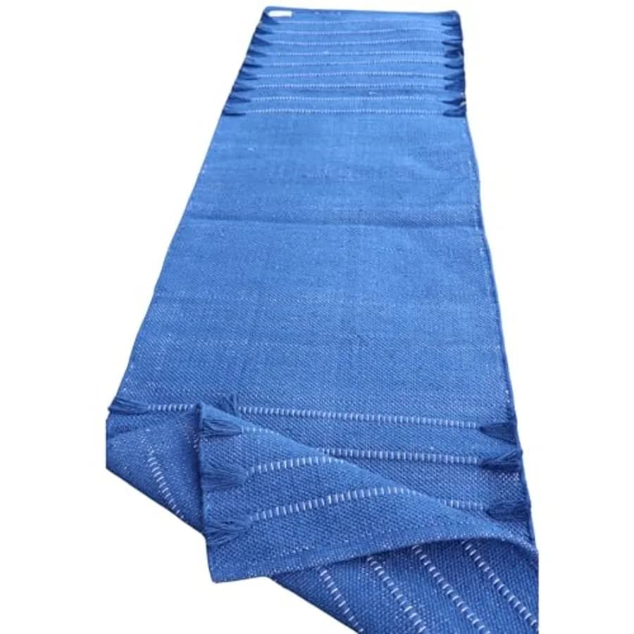 Tappetino Yoga EcoComfort in Cotone - Tessuto a Mano Extra Spesso per il Fitness Domestico Definitivo - Tappeto Yoga Resistente ed Elegante 24in x 72in x 5mm in N