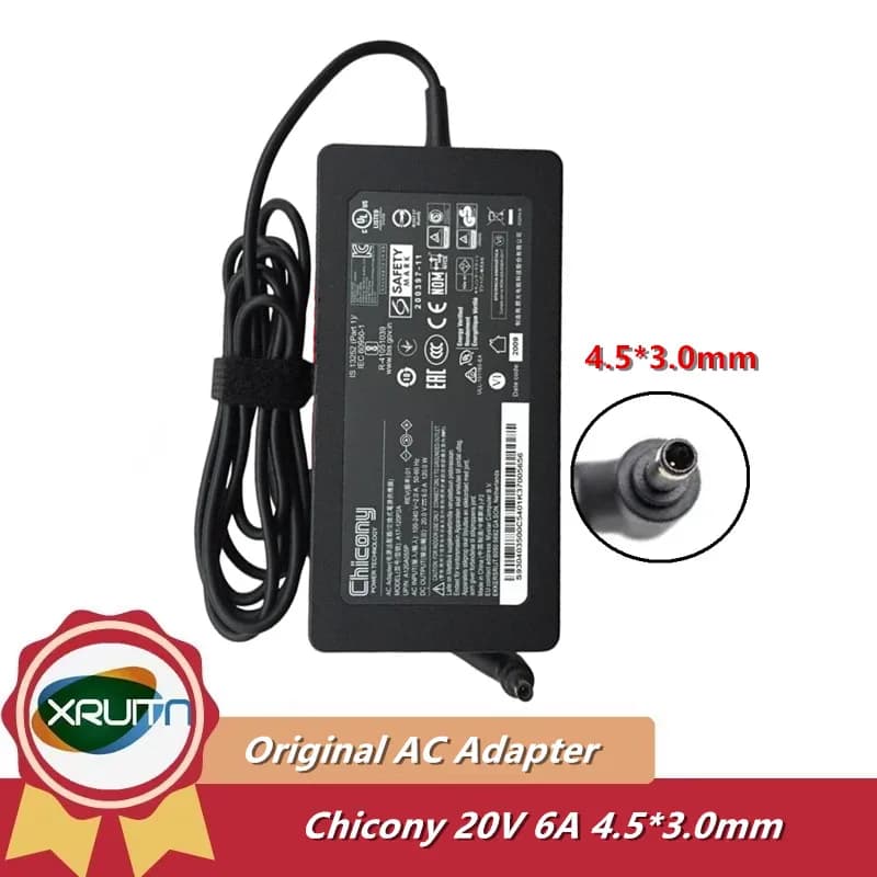 Adattatore CA originale Chicony A17-120P2A 20V 6A A12A055P Caricabatterie per MSI GF63 THIN 10SC 11SC 11UC MS-16R5 10SC-017XES 11UC-285CA