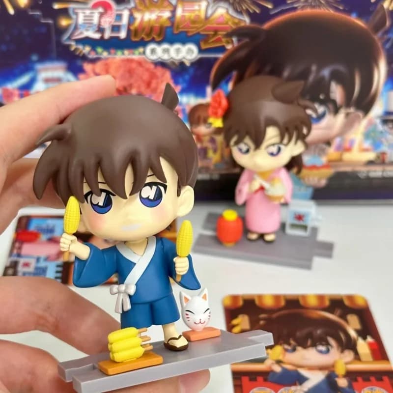 Autentico Detective Conan Summer Garden Series Blind Box Conan Edogawa Shinichi e Ai Conan Figure da collezione Modello di bambola Giocattoli