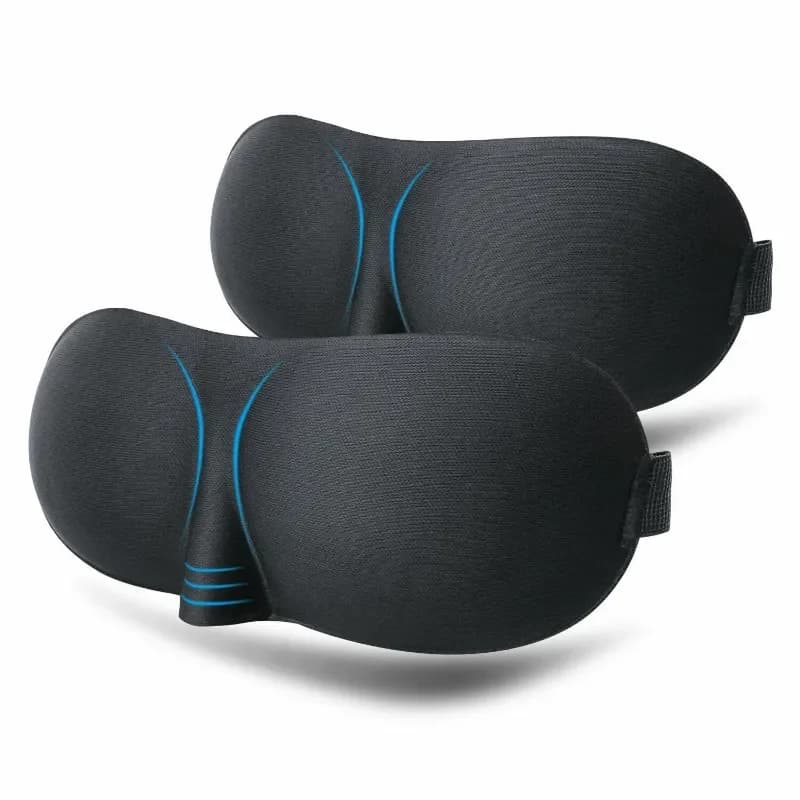 3D Maschera per dormire Benda sull'occhio Blocco luce Morbido imbottito Riposo del sonno Rilassamento Aiuto Patch di copertura Benda per il viso Ombra Visiera Occhi Toppe e occhi