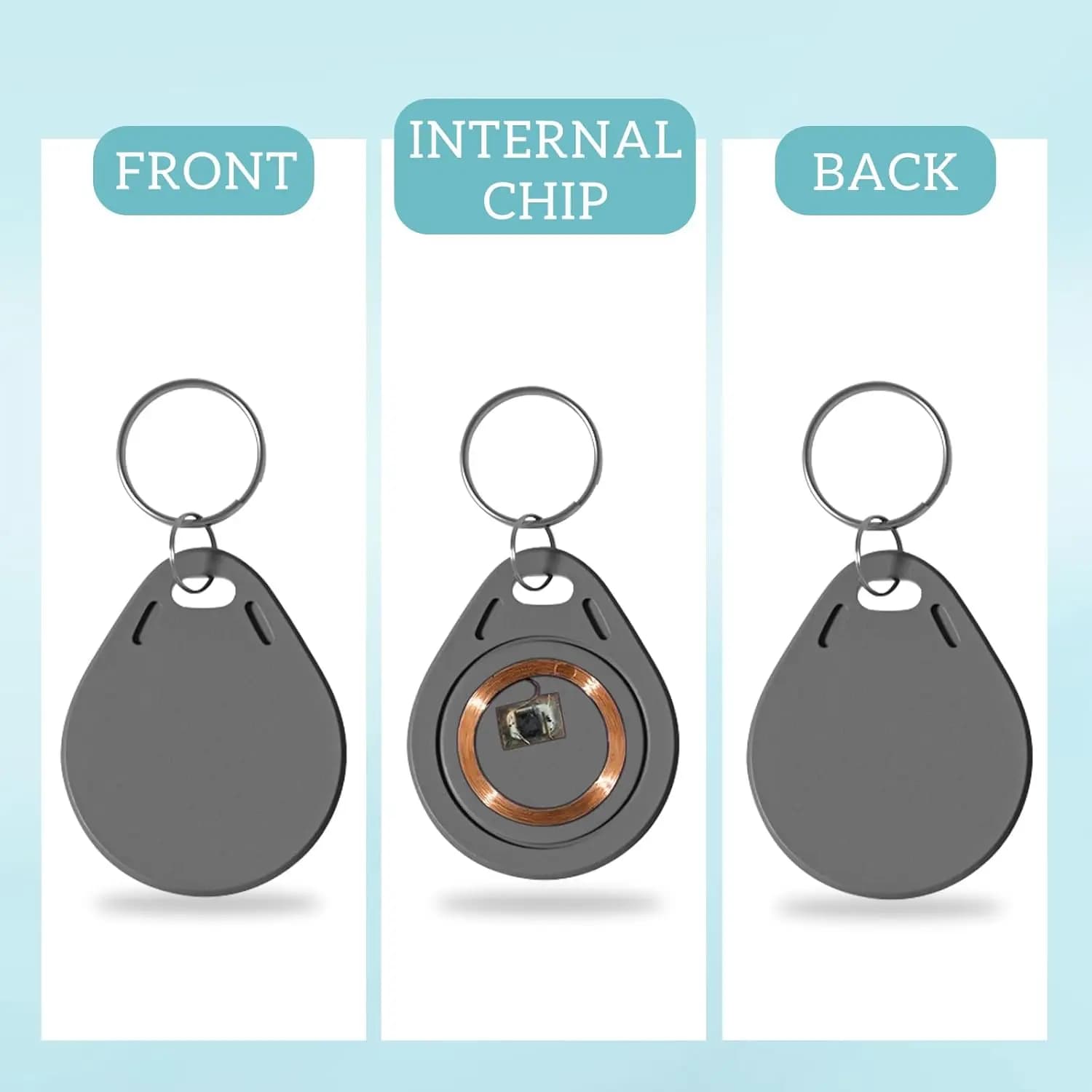 Scheda Smart Key Tag NFC 100P, portachiavi RFID, portachiavi con token IC Card Token, tag Token Sicurezza domestica per il controllo degli accessi Eleva